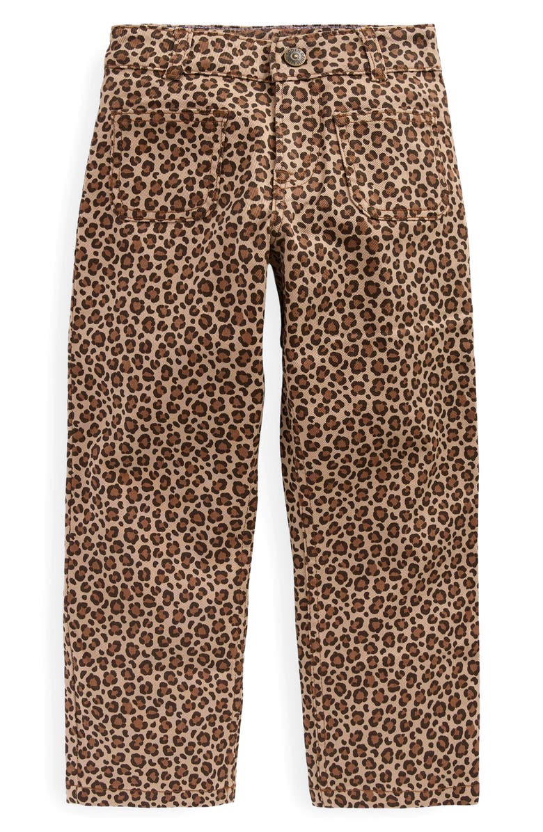 Mini Boden Kids' Leopard Print Cotton Pants, Main, color, Leopard Print