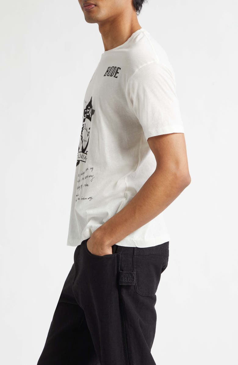 Bode Geneva Camp Crest Graphic T-Shirt, Alternate, color, Cream