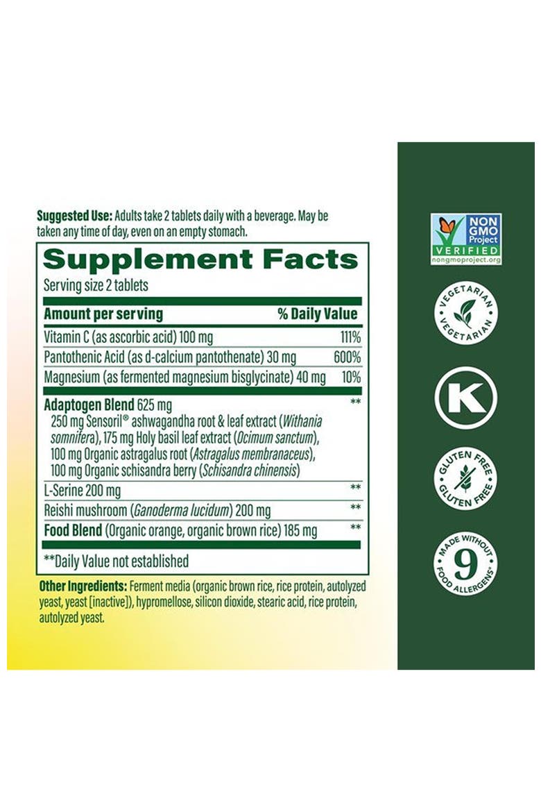 Adrenal Strength with Ashwagandha & Magnesium Glycinate, Reduces Cortisol Levels, 90 Tablets, Alternate, color, None