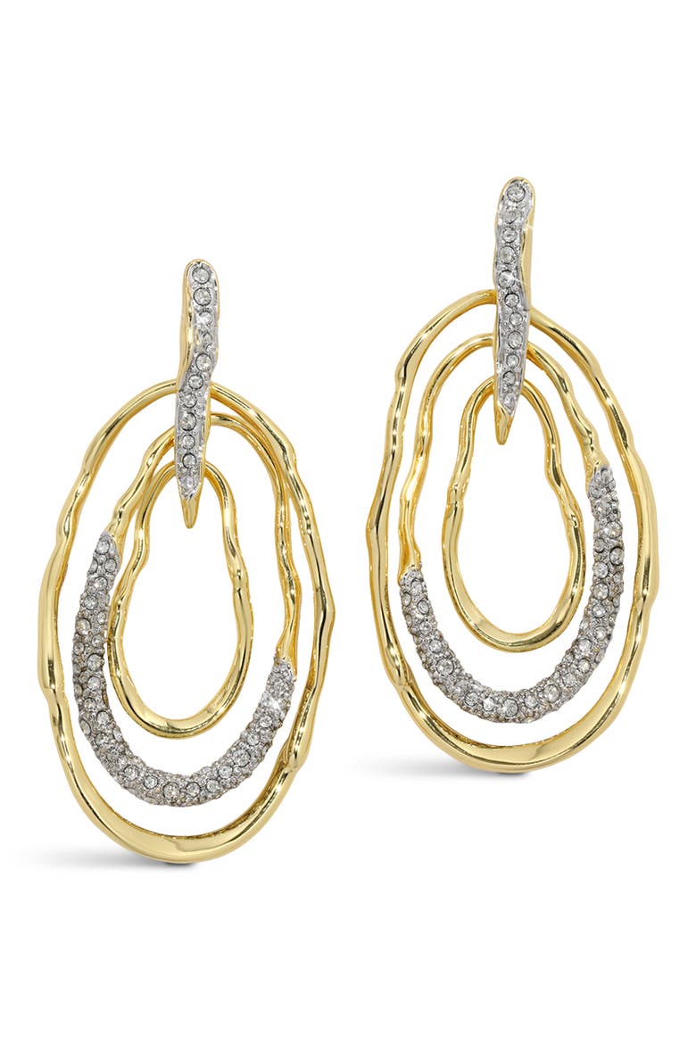 Solanales Mobile Drop Earrings, Main, color, GOLD/ CRYSTALS