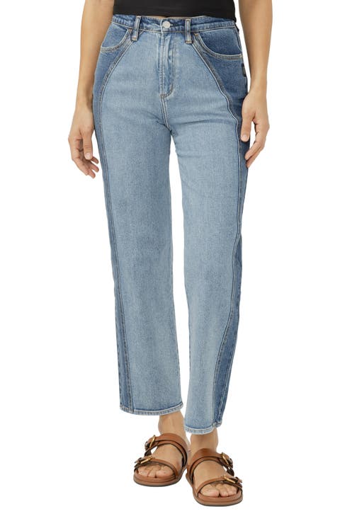 Highly Desirable Western High Waist Ankle Straight Leg Jeans (Glimmer)