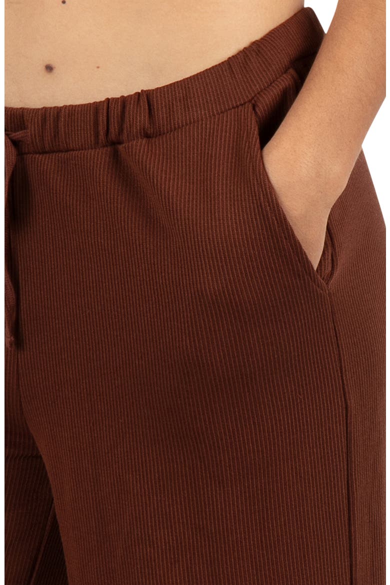 Villa Beach Flatback Rib Wide Leg Pants, Alternate, color, CAPPUCINO