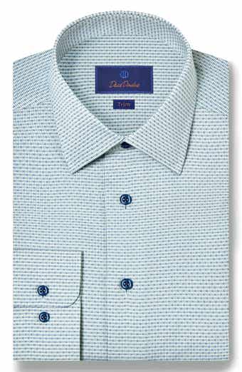 Trim Fit Micro Dobby Cotton Dress Shirt