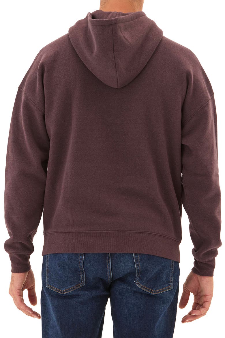Marcel Oversize Fleece Hoodie, Alternate, color, PEPPERCORN