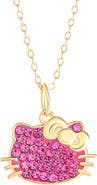 Hello Kitty Necklace for Women 18" Official License, 18K Gold Plated
