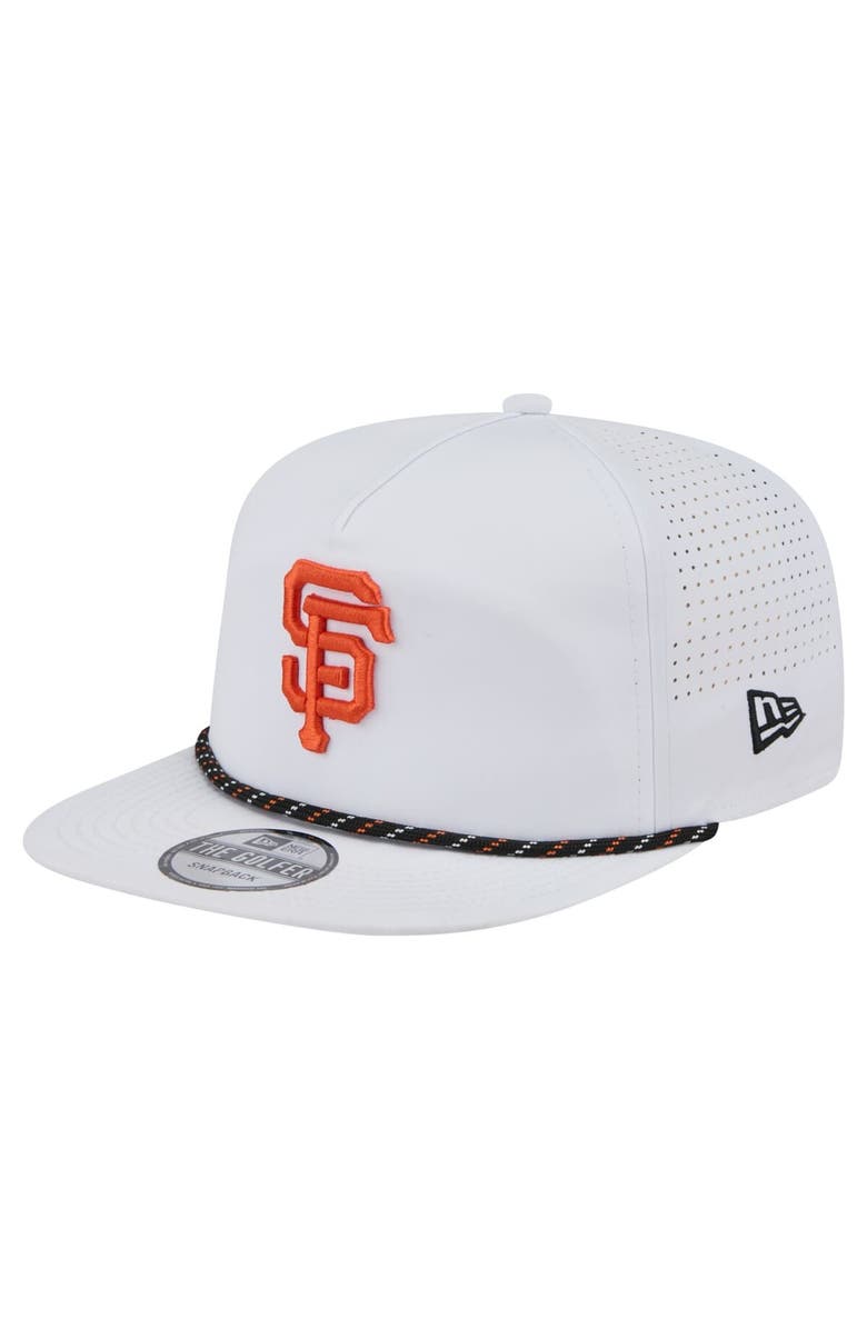 New Era Men's New Era White San Francisco Giants Perforated Golfer Snapback Hat, Alternate, color, White