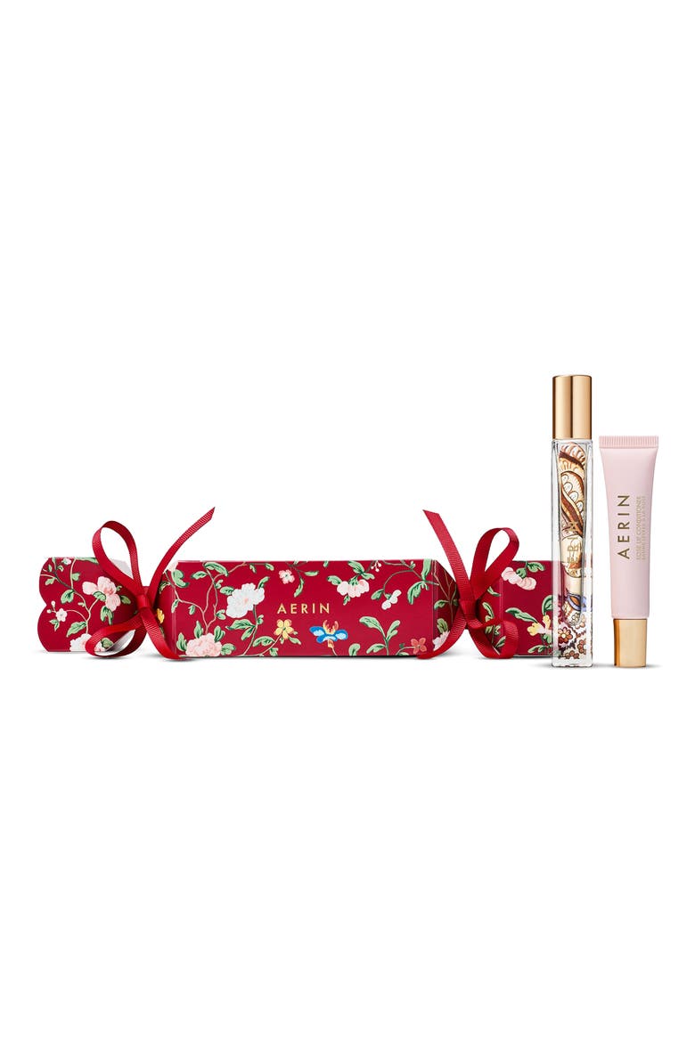 AERIN Fragrance & Lip Conditioner Holiday Cracker Gift Set, Main, color, NO COLOR