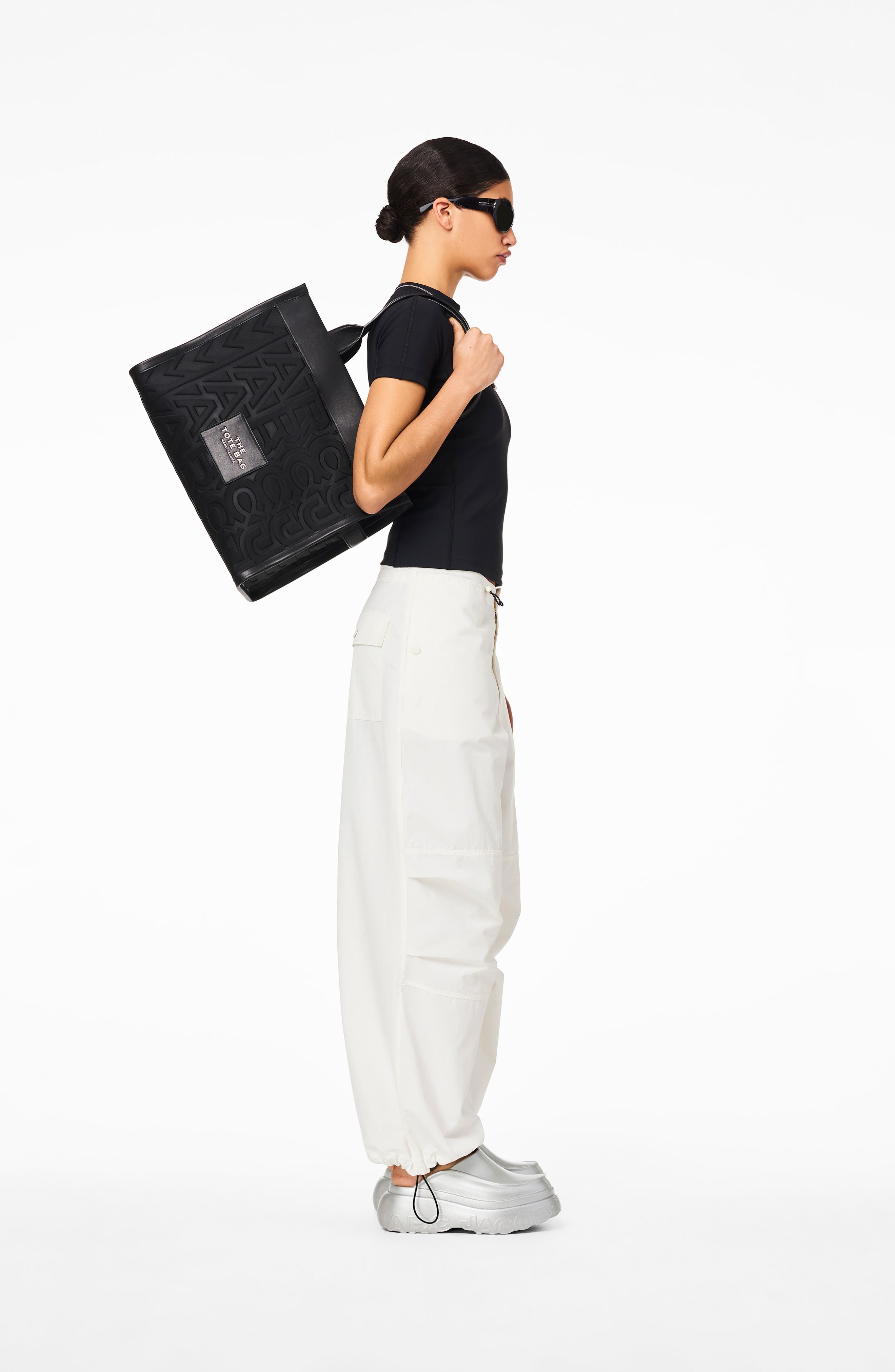 Marc Jacobs The Monogram Neoprene Large Tote Bag, Alternate, color, 