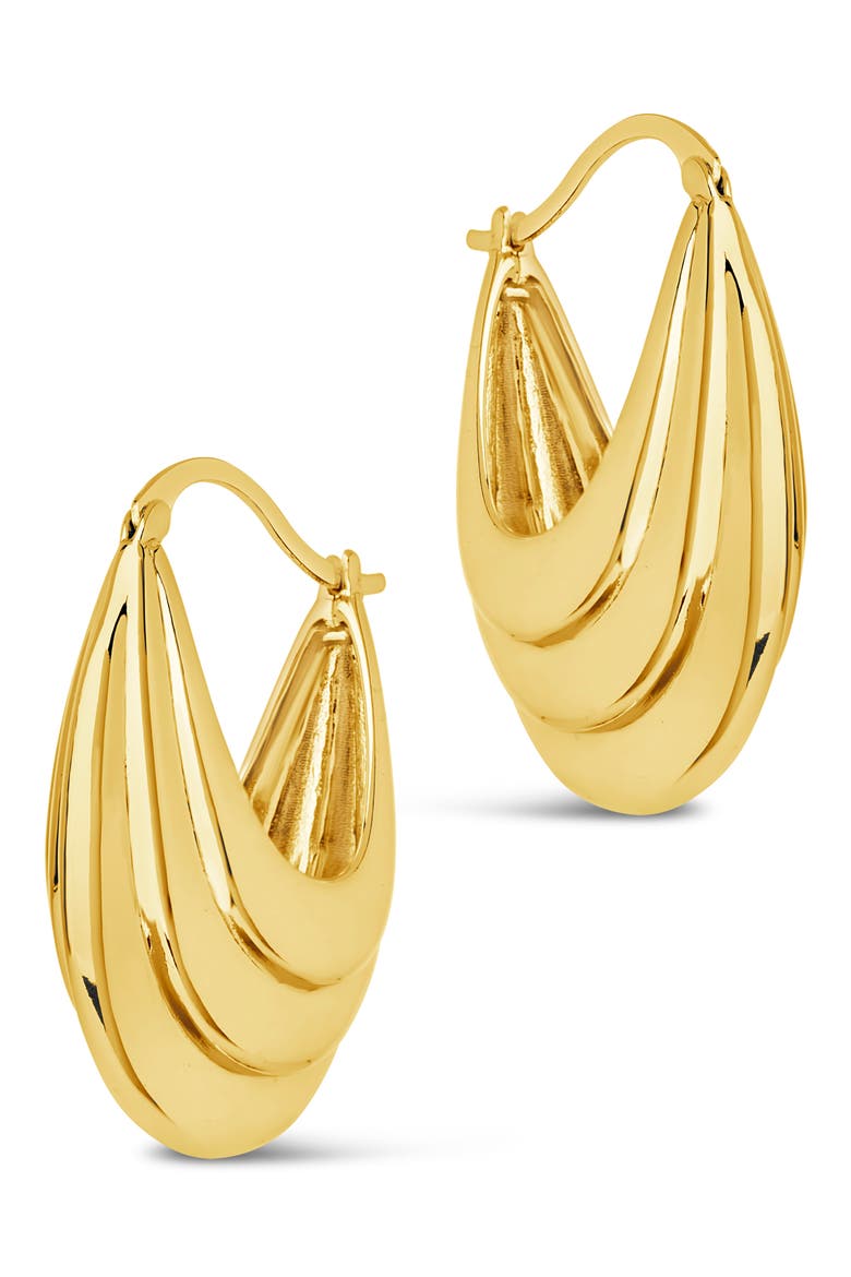 Elodie Hoop Earrings, Alternate, color, GOLD