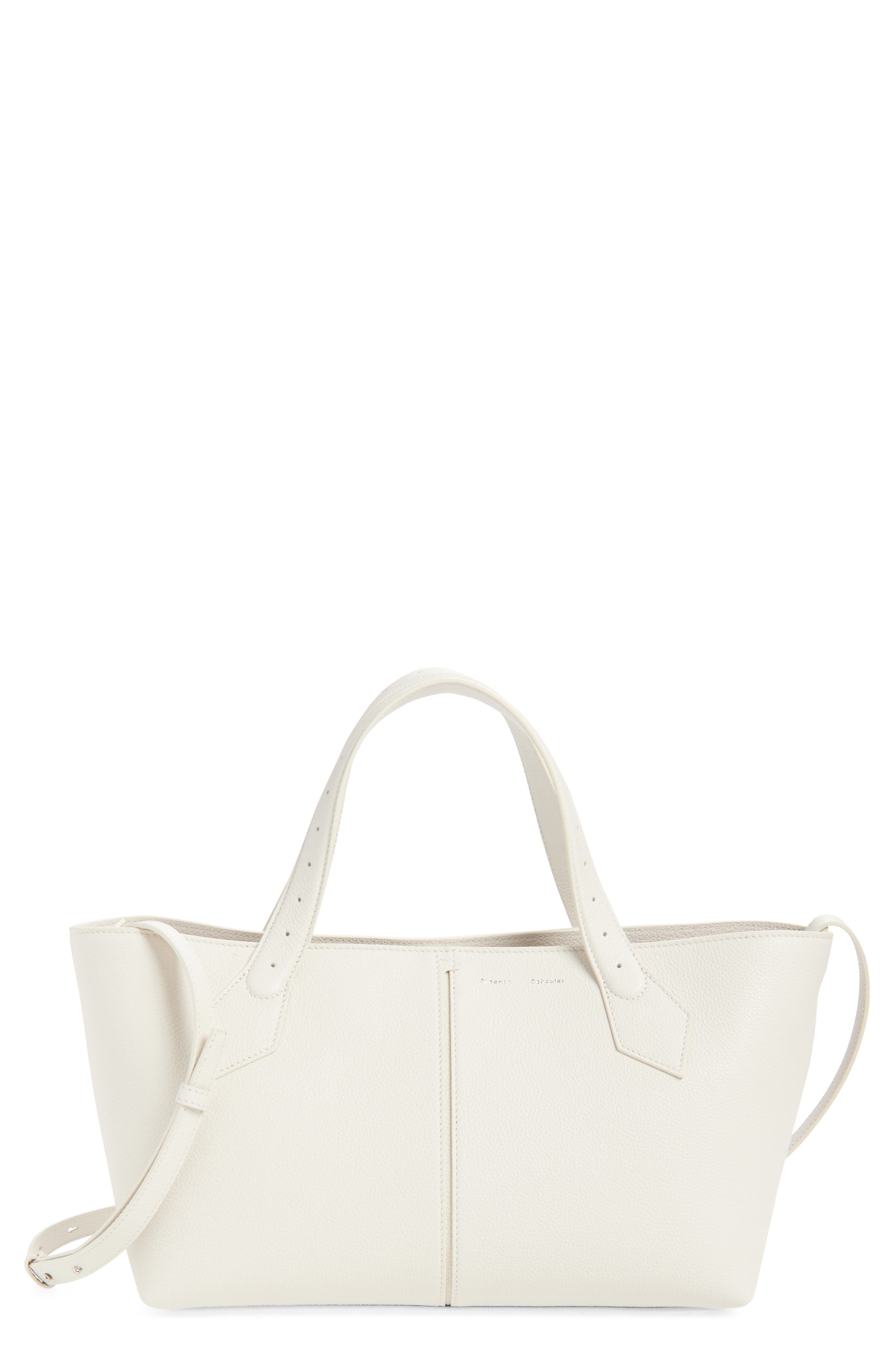 Proenza Schouler Chelsea Leather East/West Tote, Main, color, Soft White