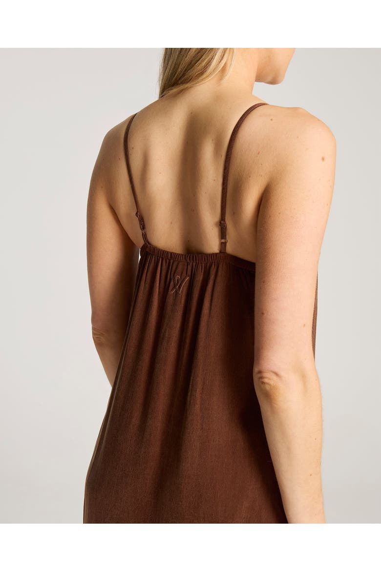 Eco-Luxe Maxi Slip Dress, Alternate, color, Cocoa