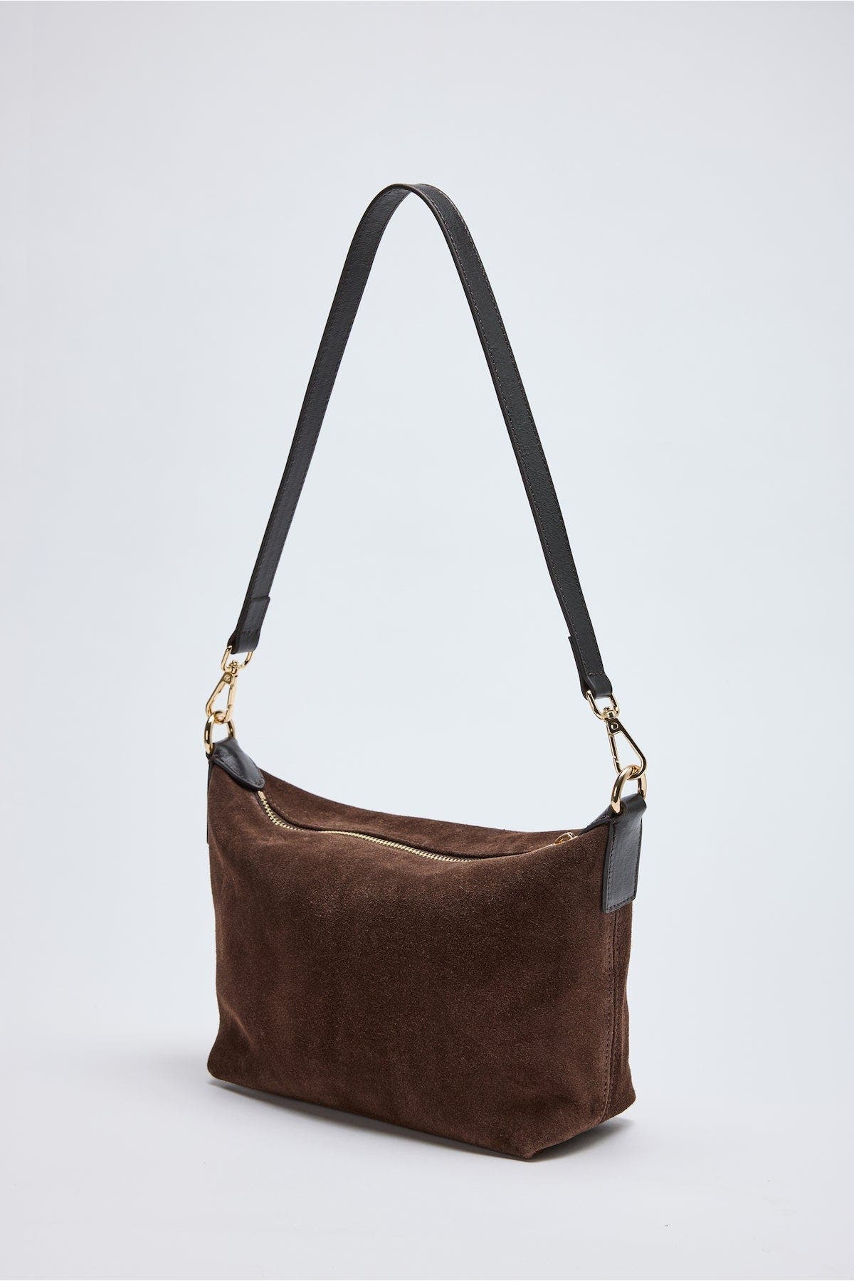 Nila Bassepi Leather Slouchy Shoulder Bag, Alternate, color, Brown