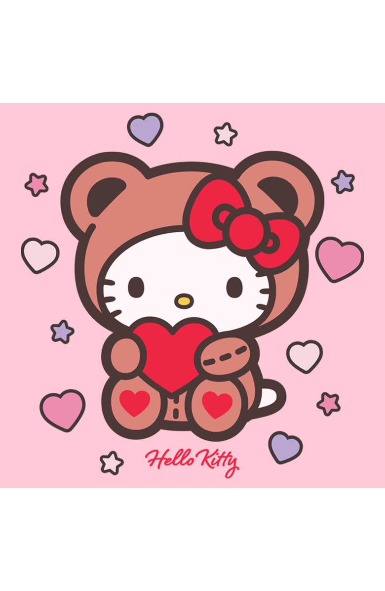 Hello Kitty Girl's Hello Kitty Cute Valentine Bear  Graphic T-Shirt, Alternate, color, Light Pink