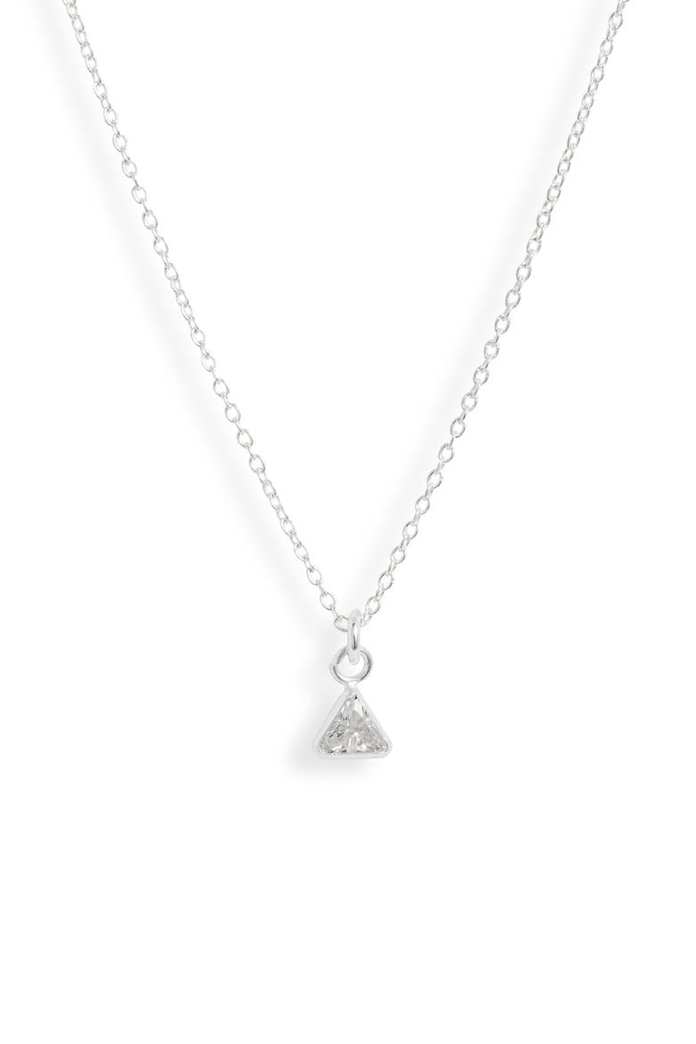 Becca Pendant Necklace, Main, color, SILVER