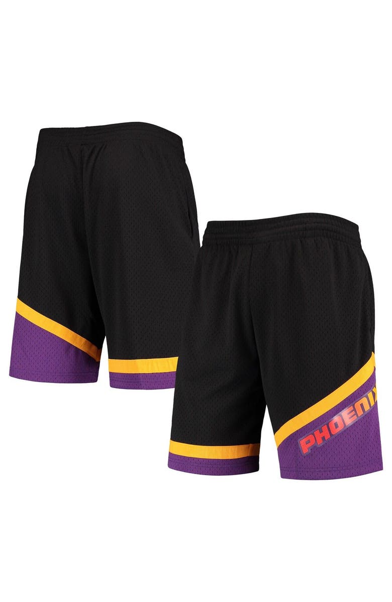 Mitchell & Ness Men's Mitchell & Ness Black Phoenix Suns 1999-00 Hardwood Classics Swingman Shorts, Main, color, 