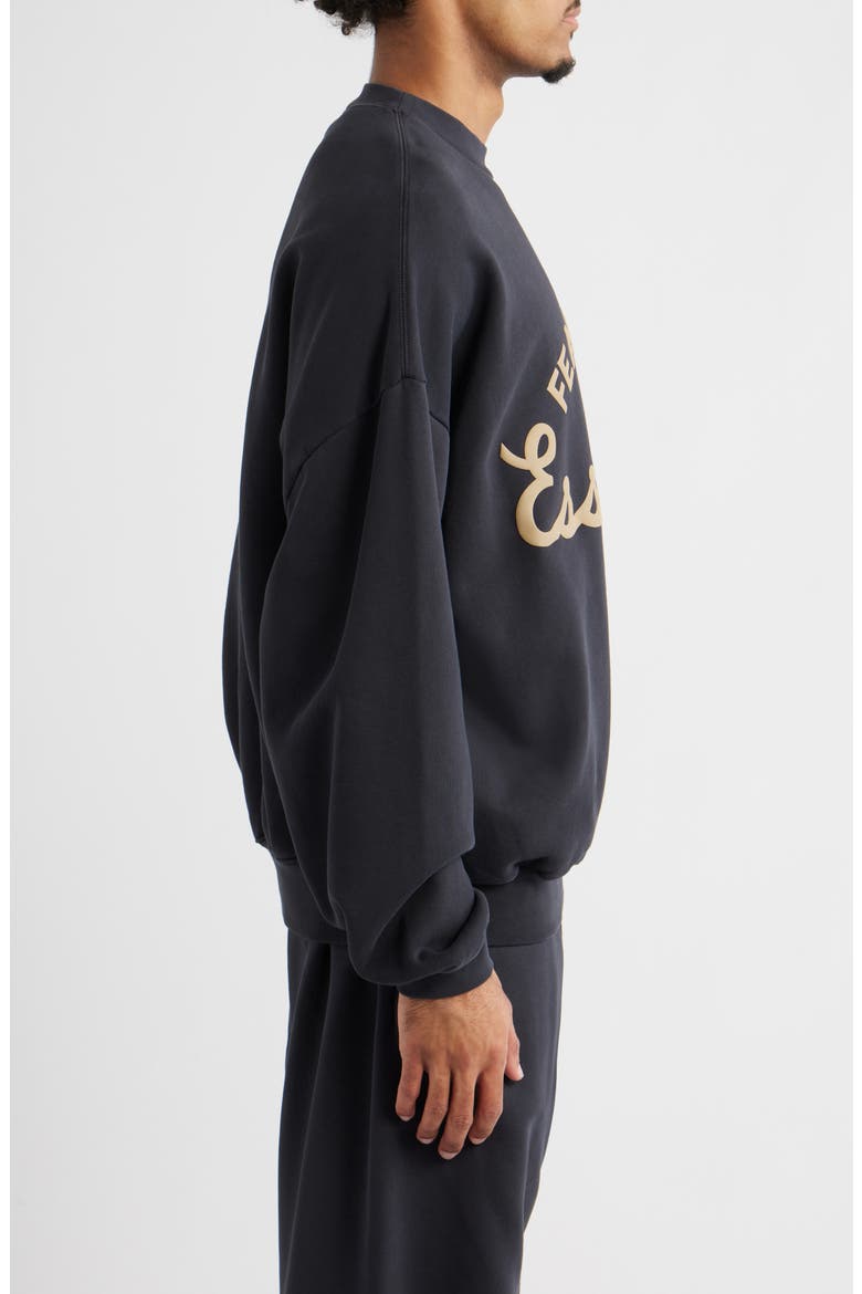 Training '90s Fleece Crewneck Sweatshirt, Alternate, color, FADED BLACK
