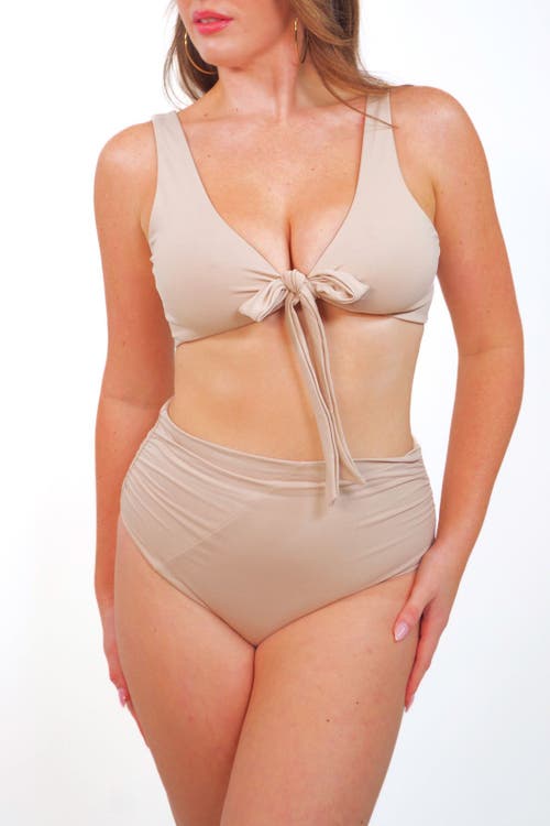 Shop Mary Mercedes Amelia 2-way Bikini Top In Cream