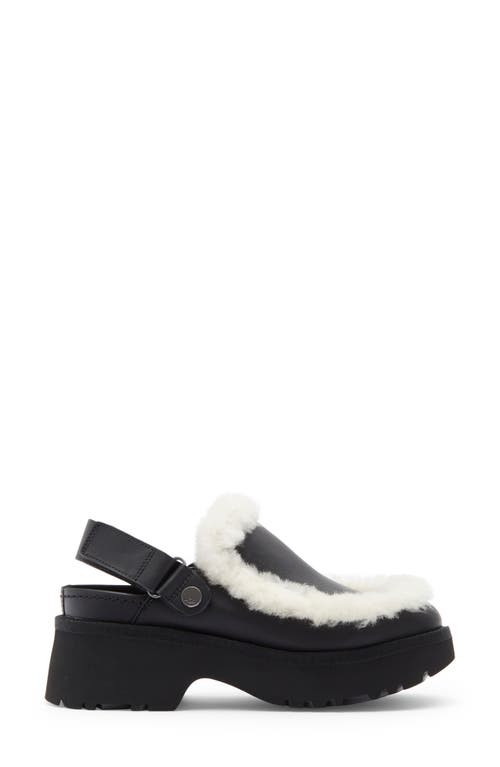 Ugg(r) Esmee Genuine Shearling Trim Clog In Black