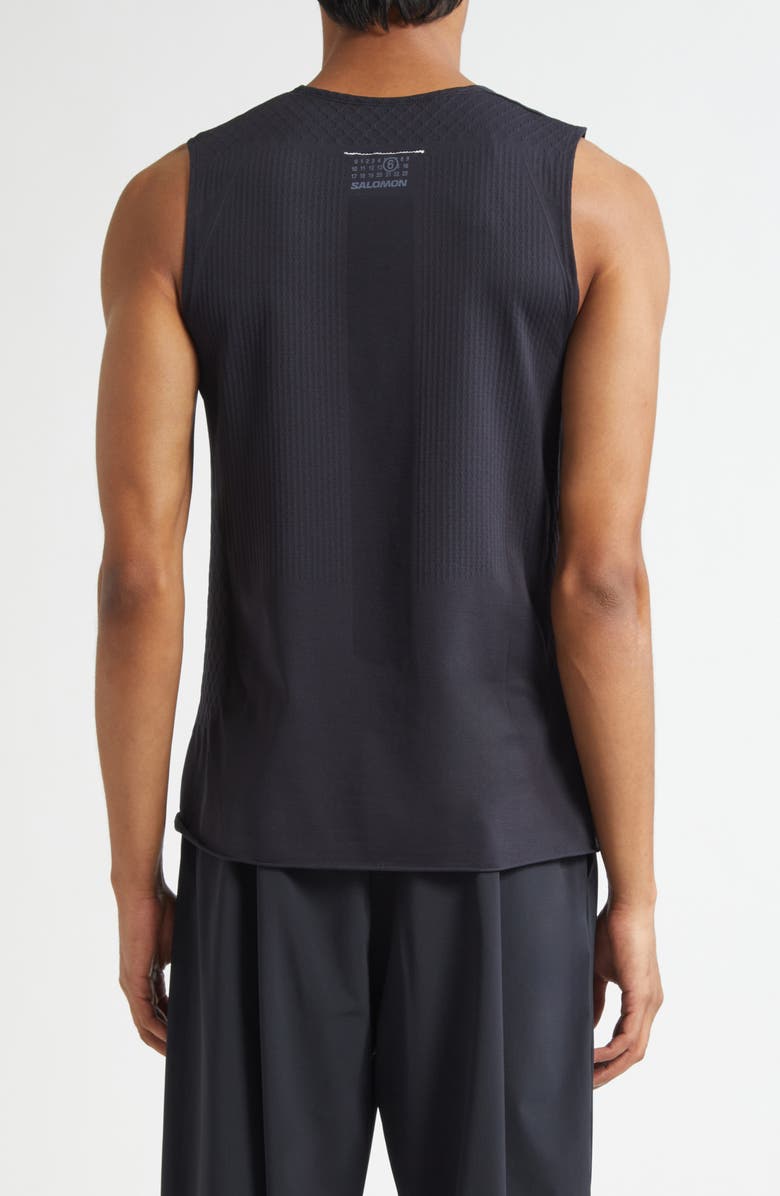 MM6 Maison Margiela x Salomon Numeric Logo Performance Tank, Alternate, color, Deep Black