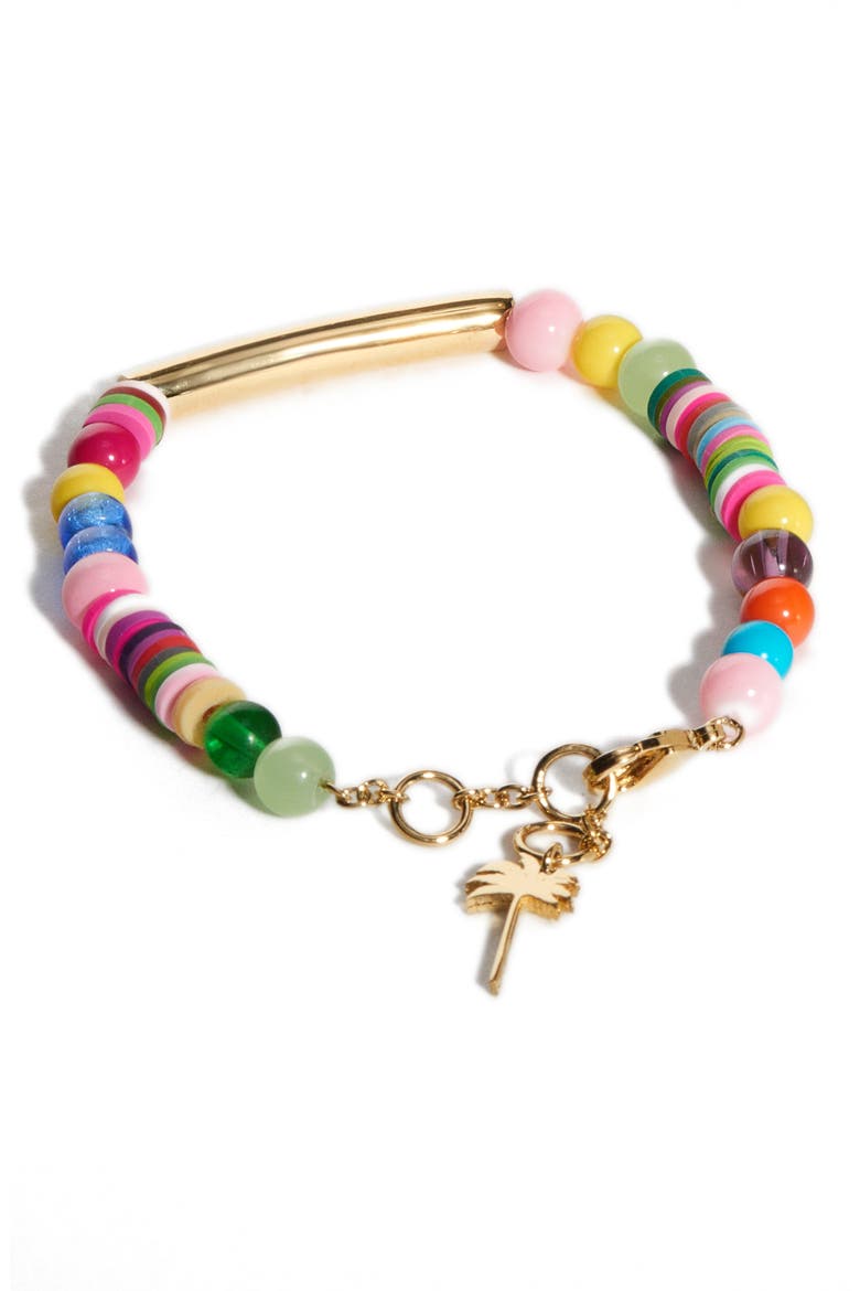 Beaded Logo Bracelet, Alternate, color, MULTICOLOR GOLD