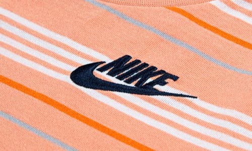 Nike Stripe T-shirt & French Terry Shorts Set In Blue
