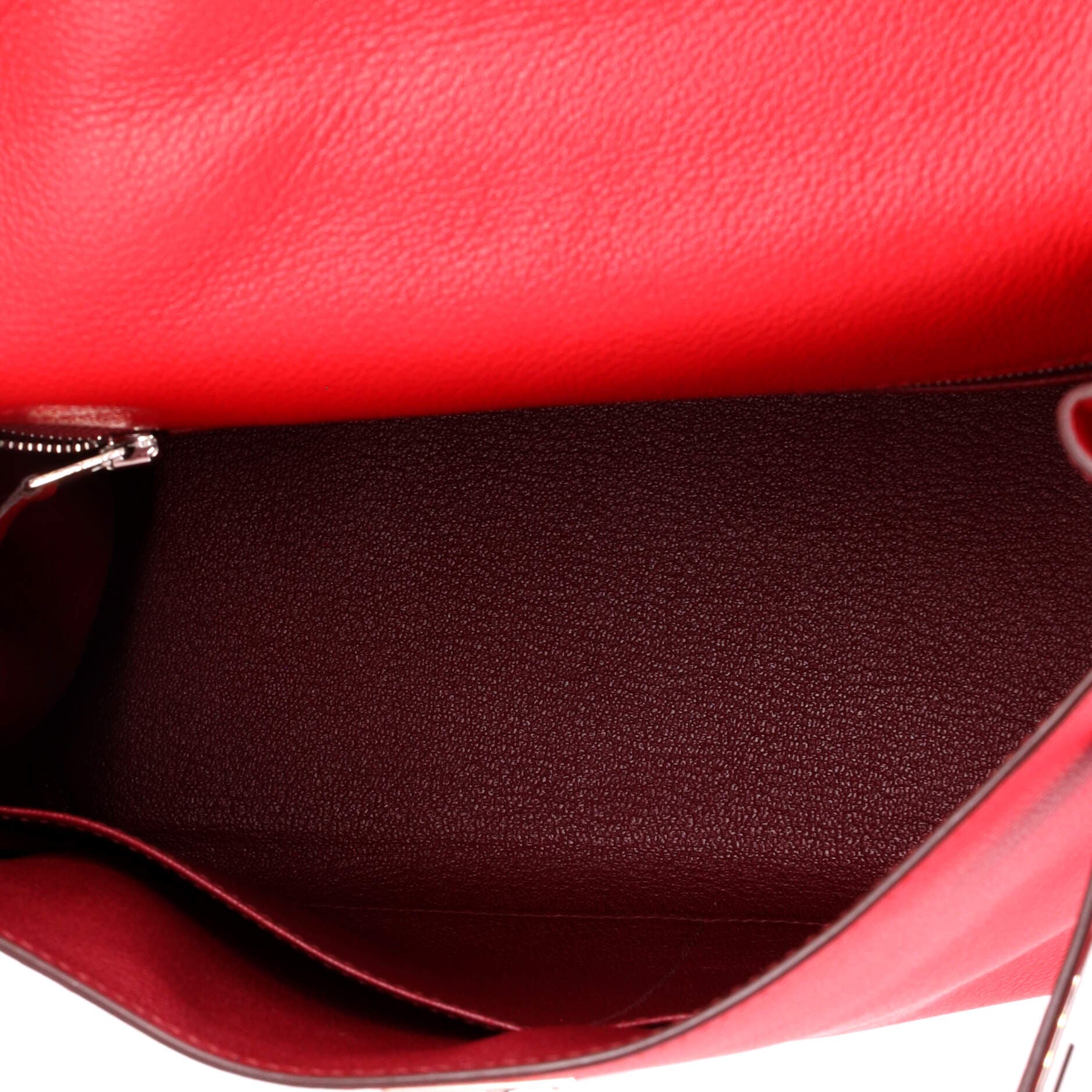 Kelly Handbag Verso Evercolor with Palladium Hardware 28, Alternate, color, Red