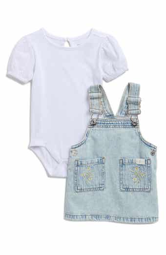 7 For All Mankind Eyelet Sleeve Bodysuit & Skirtall Set