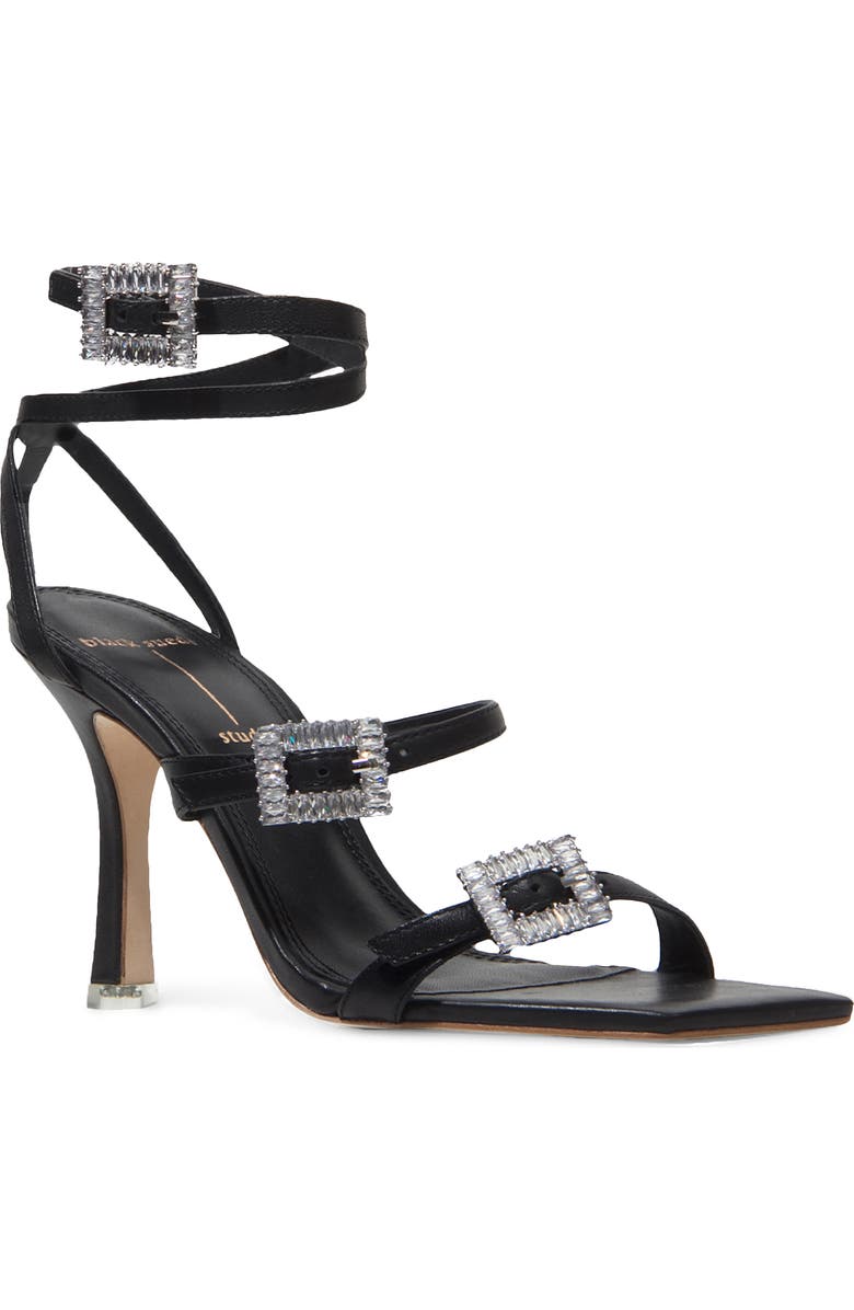 BLACK SUEDE STUDIO Livia Buckle Strap Sandal, Main, color,