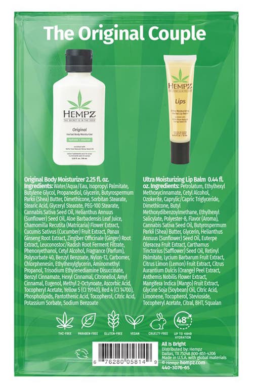 Hempz All Is Bright Body Care Set In Transparent