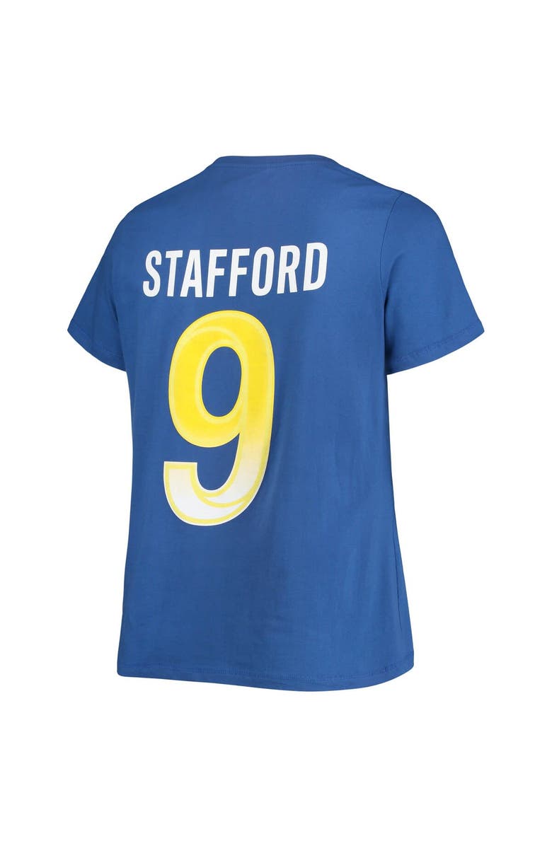 FANATICS Women's Fanatics Branded Matthew Stafford Royal Los Angeles Rams Plus Size Player Name & Number V-Neck T-Shirt, Alternate, color, Royal