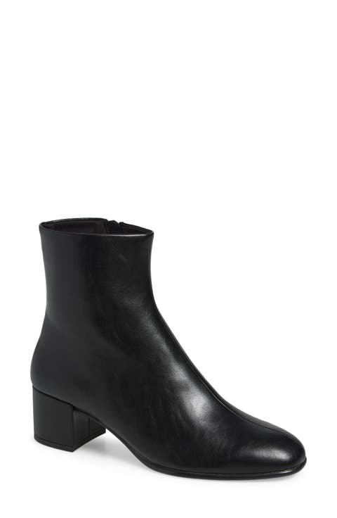 Sesan Faux Leather Ankle Bootie