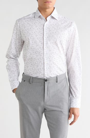 Jack Victor Douglas Button-up Shirt In Light Grey