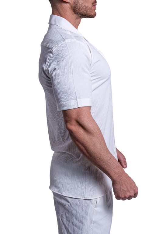 Maceoo Everyday White Short Sleeve Button-up Shirt
