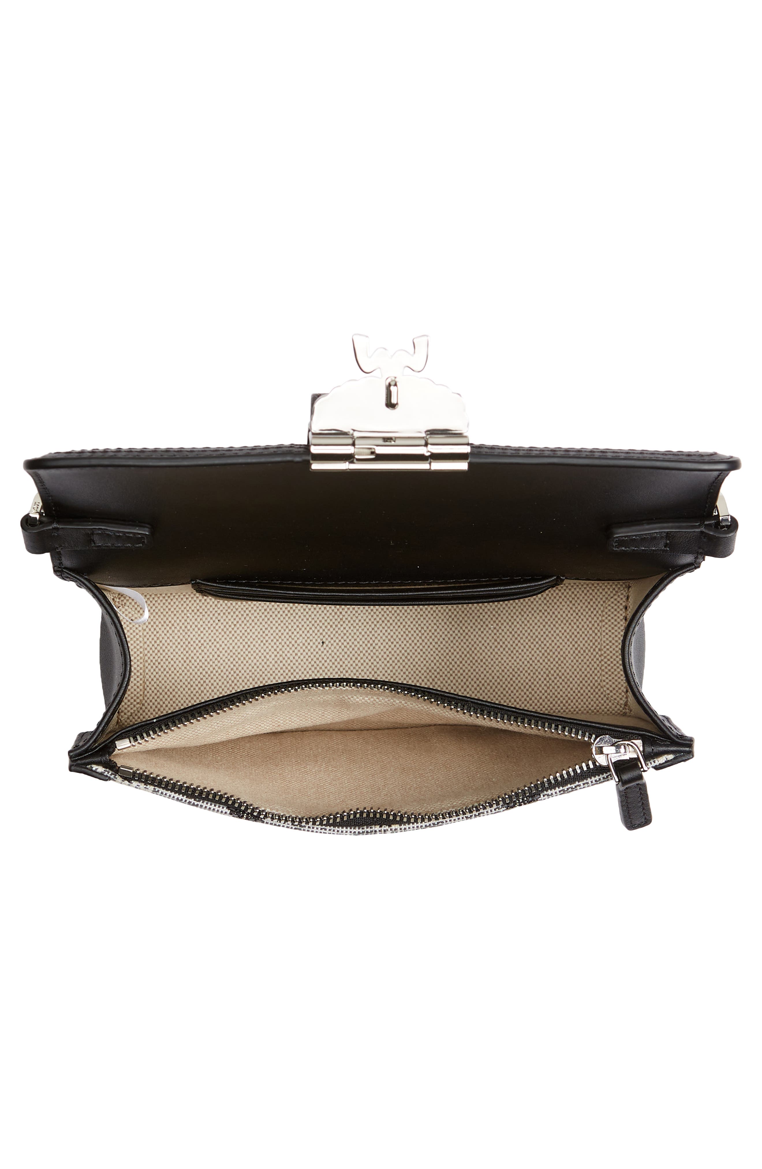 MCM Gretl Vintage Jacquard Monogram Crossbody Handbag, Alternate, color, 