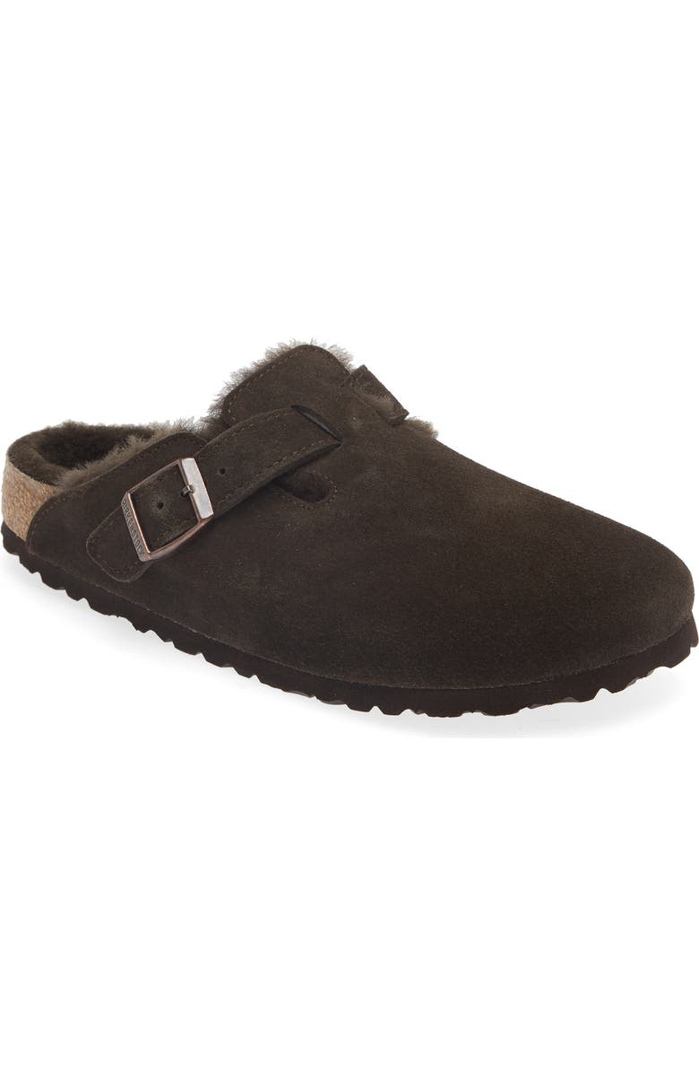 Birkenstock Boston Genuine Shearling Lined Clog, Main, color, Mocha/ Mocha