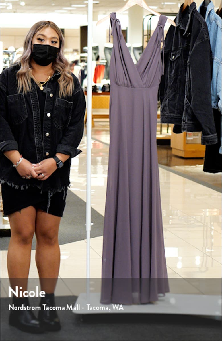 V-Neck Chiffon Gown, sales video thumbnail