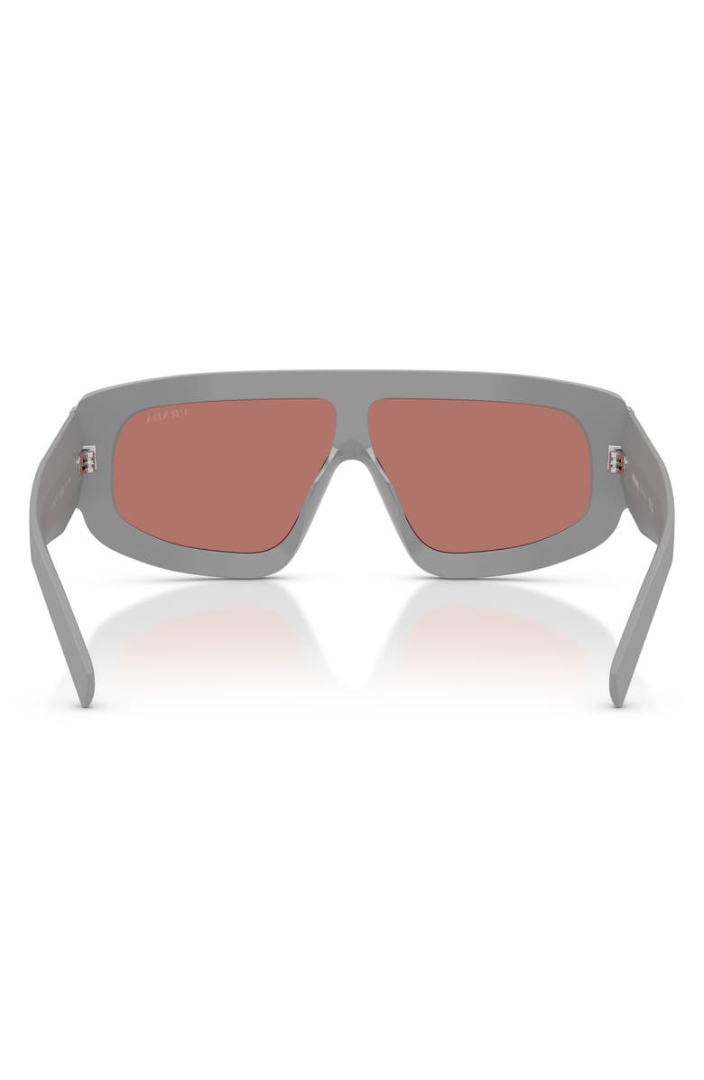 Prada 124mm Oversize Irregular Sunglasses, Alternate, color, Cement / Bordeaux