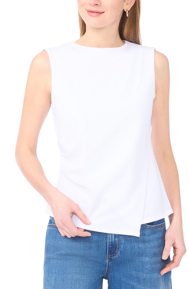 Vince Camuto Asymmetric Knit Top, Main, color, New Ivory
