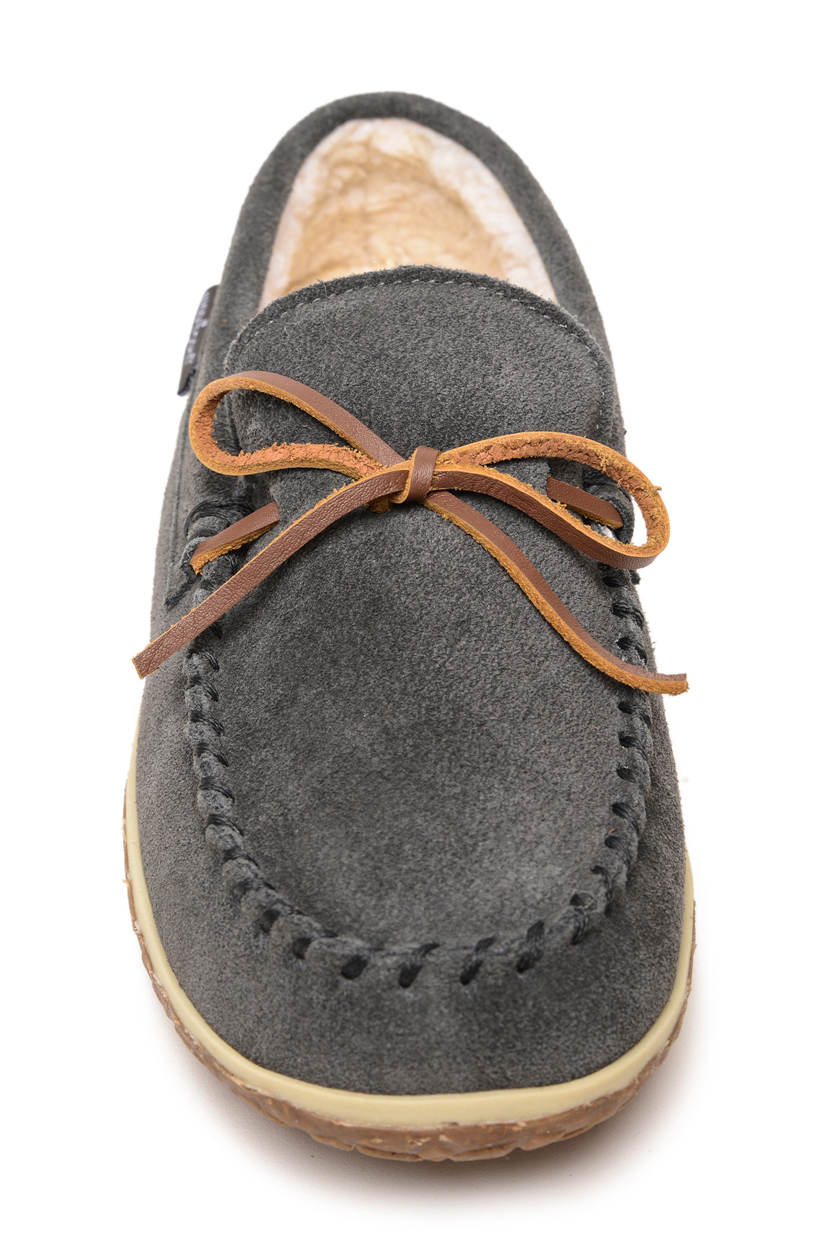 Minnetonka Tomm Faux Shearling Lined Moccasin, Alternate, color, 