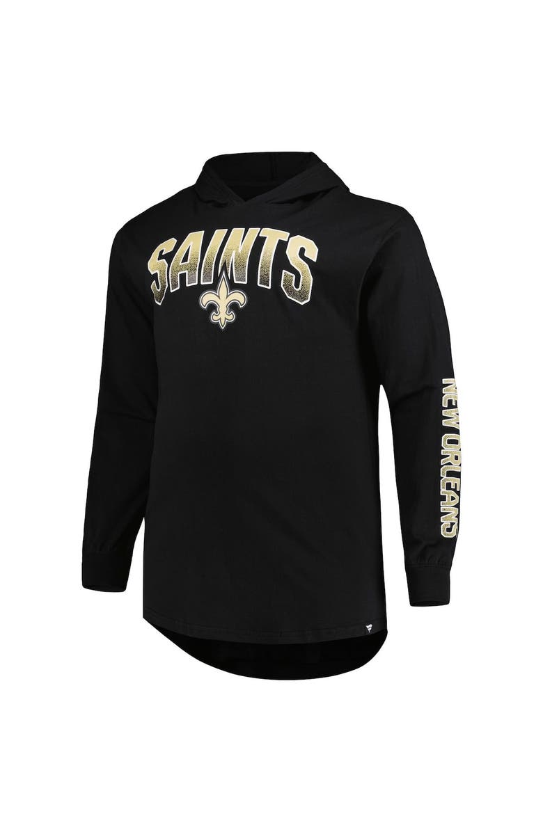 FANATICS Men's Fanatics Branded Black New Orleans Saints Big & Tall Front Runner Pullover Hoodie, Alternate, color, 