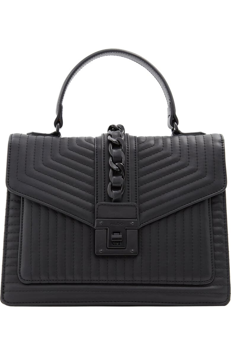 ALDO Jerilini Channel Quilted Satchel, Main, color,