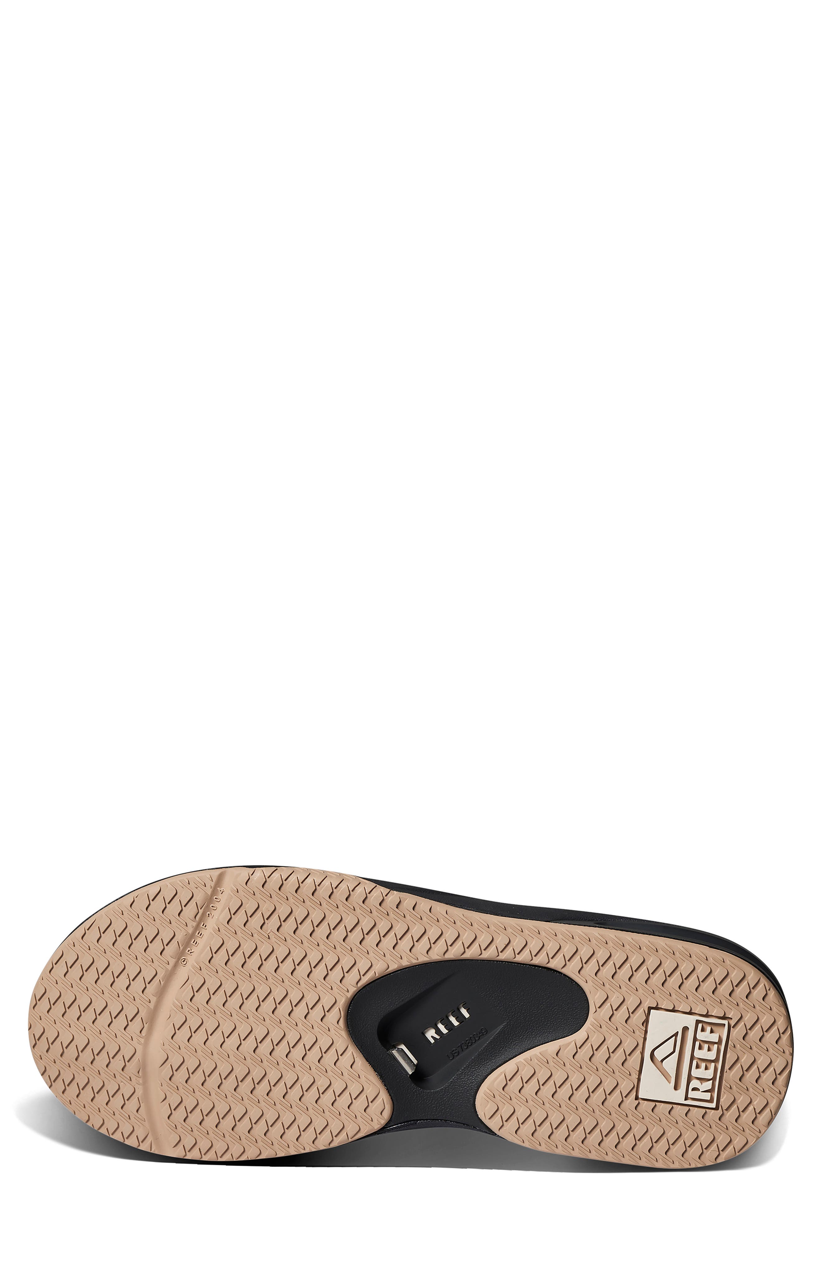 Reef Fanning Flip Flop, Alternate, color, Fossil/ Raven