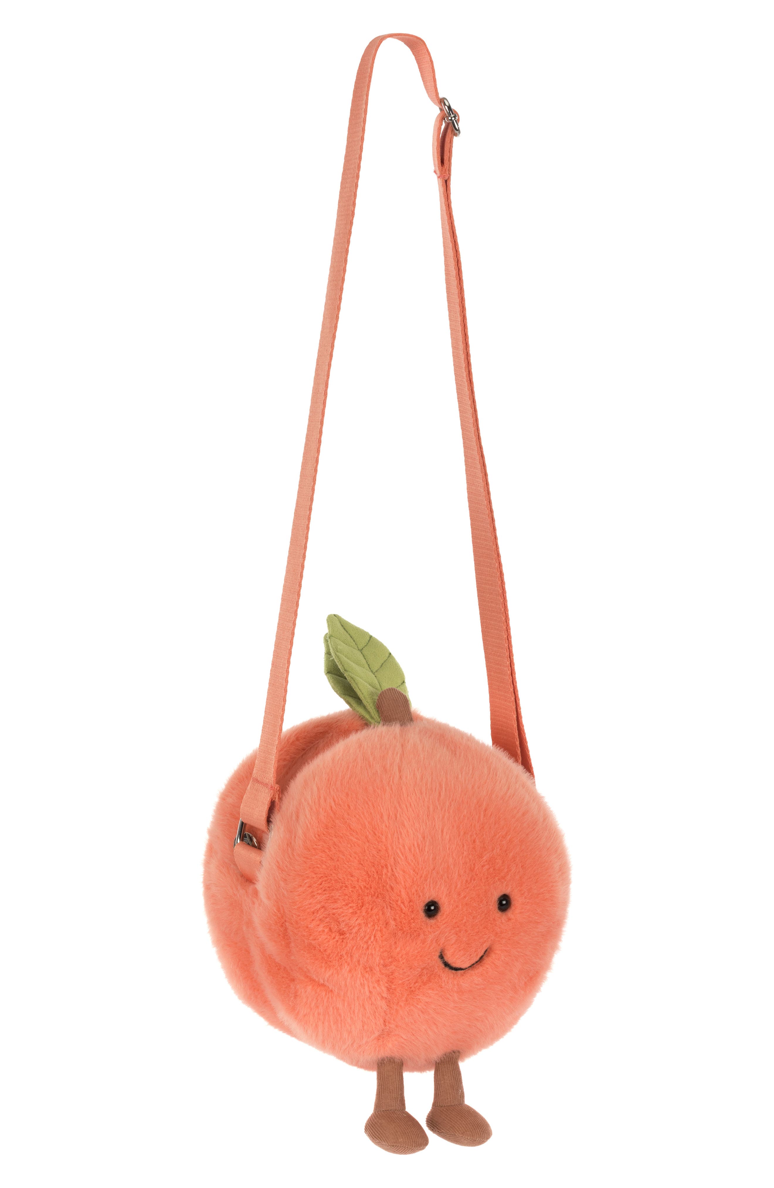 Amuseables Peach Plushie Shoulder Bag, Alternate, color, ORANGE