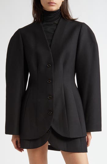 EENK Hourglass Oversize Sleeve Wool Jacket | Nordstrom