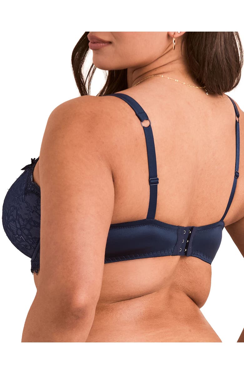 Adore Me Karah Push Up Balconette Bra, Alternate, color, Dark Blue