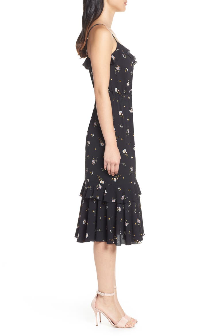 Cloud Steps Floral Midi Dress, Alternate, color, WILD FLOWERS
