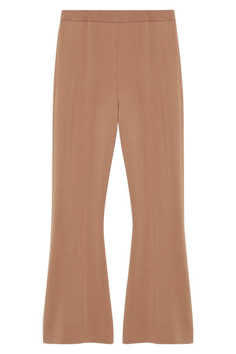 Flare Empire Wool Pants, Alternate, color, LIGHT CAMEL