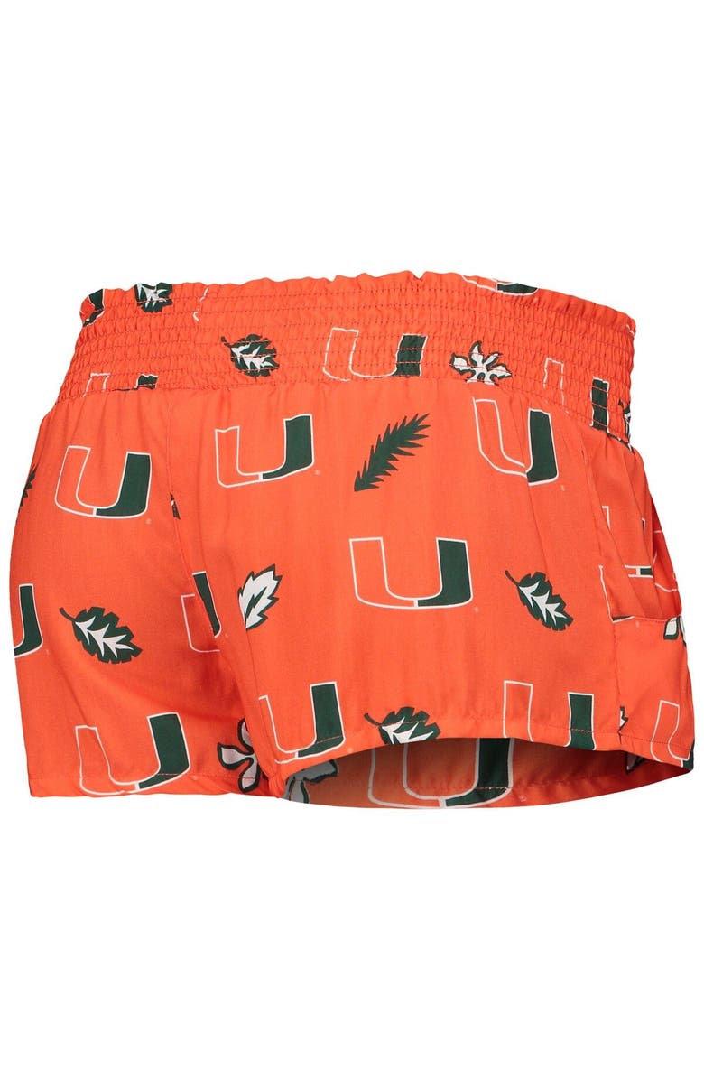 Wes & Willy Women's Wes & Willy Orange Miami Hurricanes Beach Shorts, Alternate, color,