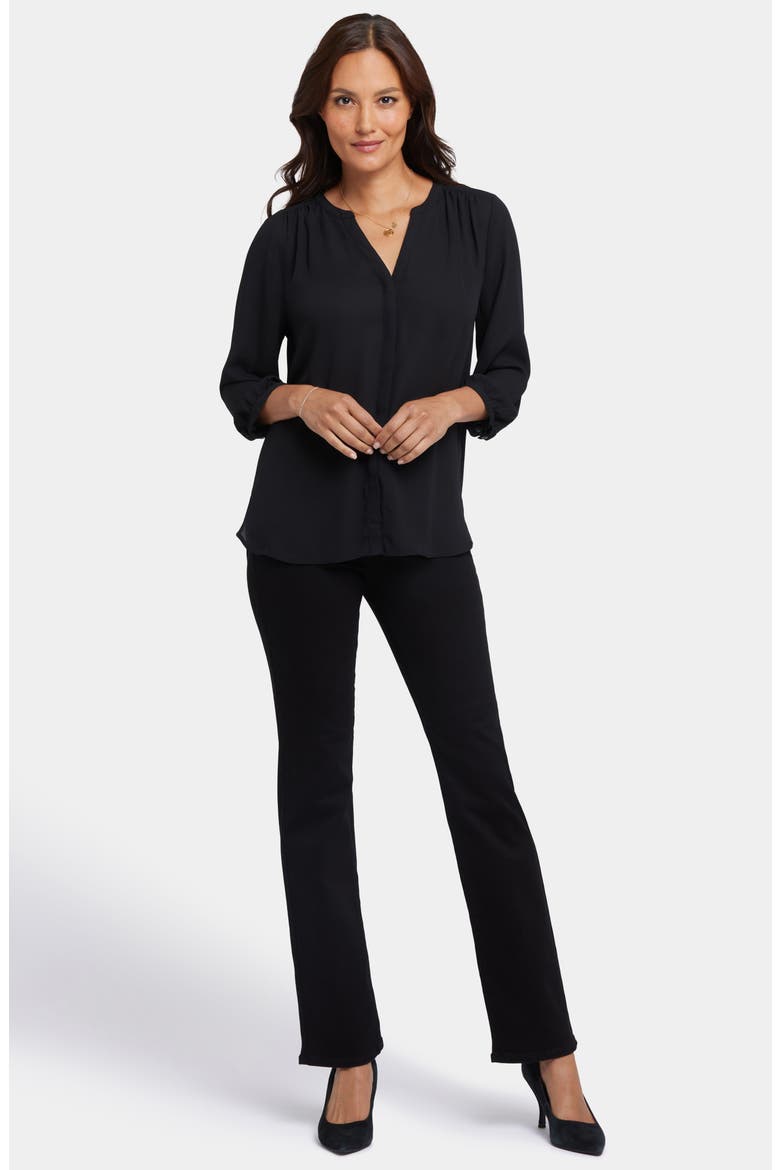 Pintuck Blouse, Alternate, color, BLACK