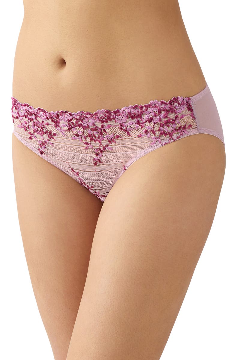 Wacoal Embrace Lace<sup>®</sup> Bikini, Alternate, color, Keepsake Purple Multi